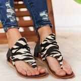Leopard Pattern leather Rome Sandals