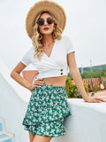 Women Summer Short Floral Skirt