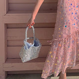 Pearl Bucket Designed Summer Bag