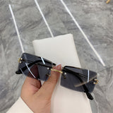 Summer Frameless Rectangle Sunglasses