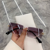 Summer Frameless Rectangle Sunglasses