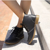 Genuine Leather Motorcycle Ankle Boots