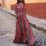Beach Striped Colorful Dress