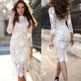 White Lace Bodycon Dress