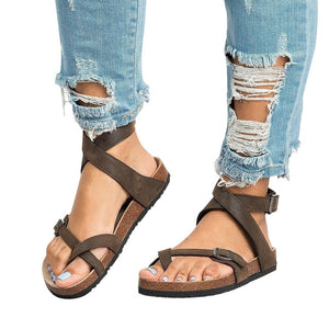 Leather Casual Flat Sandals