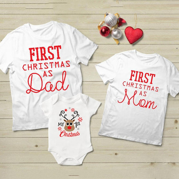 First Christmas Dad&mom Baby Tshirt
