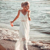 White Knitted Beach Cover up dress