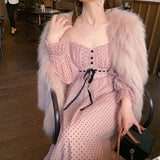 French Vintage Elegant Women Dress