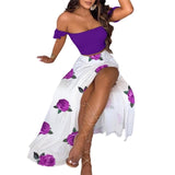 Women Floral Print Long Beach Dress
