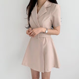 Korean Summer Elegant Short Sleeve Dress