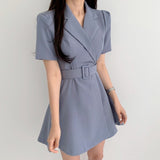 Korean Summer Elegant Short Sleeve Dress