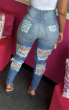 Skinny ripped women jeans