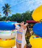 Sexy Colorful Plaid Bikini Set