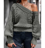 Autumn and Winter Off Shoulder Women's Sweater