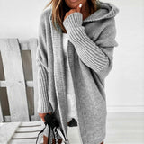 Hooded Knit Women Long Sweater