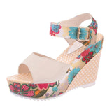 Casual Woman Floral Open Toe Shoes