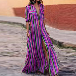 Beach Striped Colorful Dress