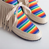 Handmade Rainbow Leather Boots