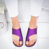 Women Leather Comfy Flat Sandals